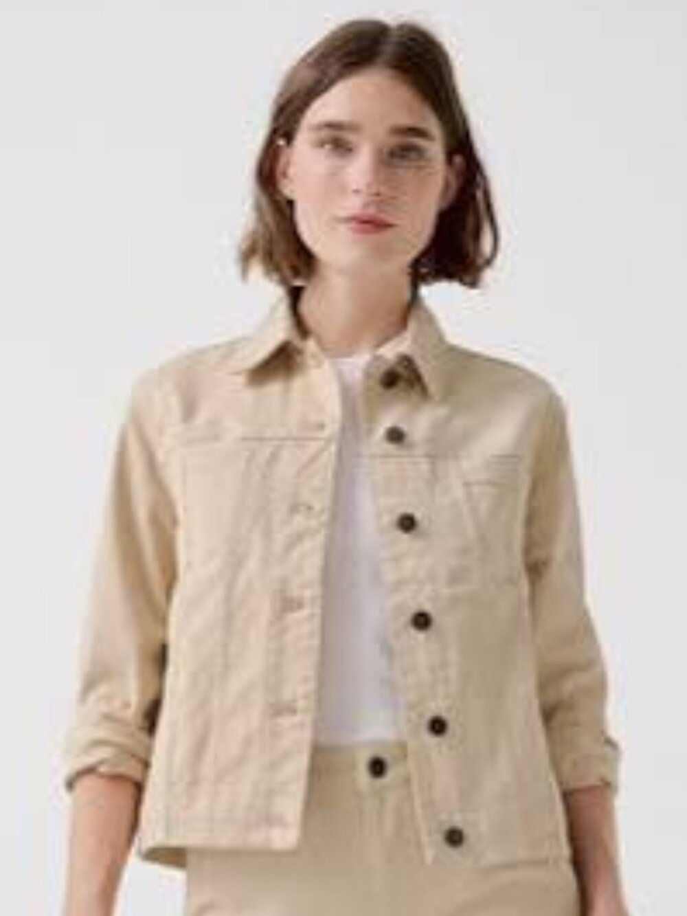 Pact Stretch Twill Denim Jacket in Sandshell Medium